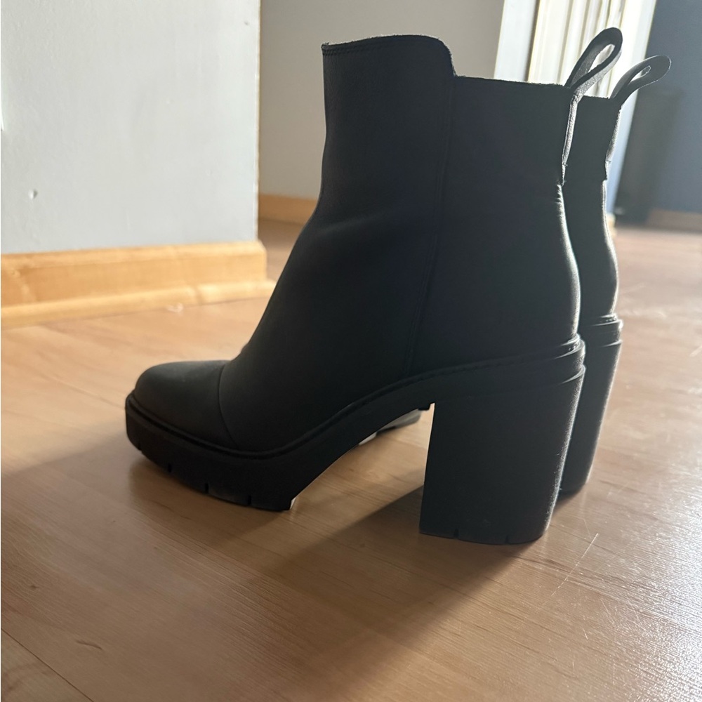Toms Black Heeled Boots for Women